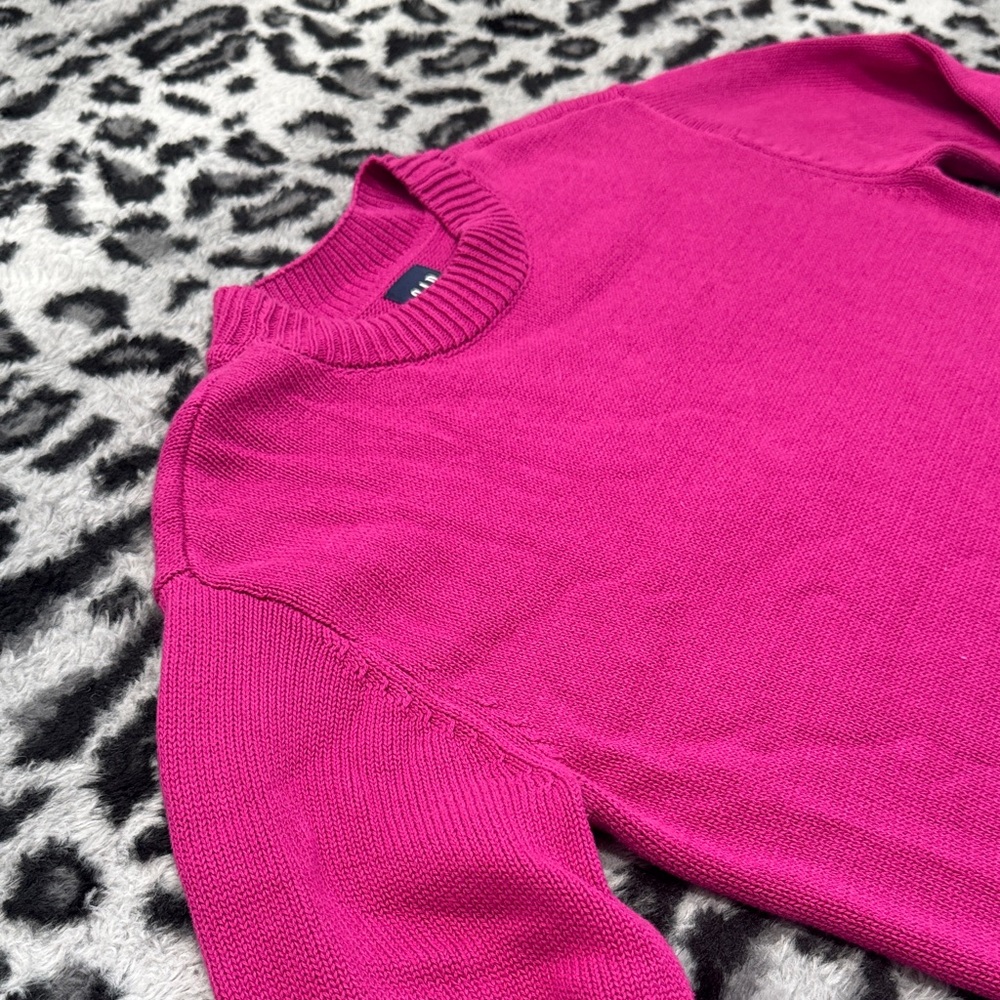 GAP Bright Fuchsia Crewneck Sweater - Picture 3 of 6